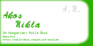 akos mikla business card